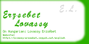 erzsebet lovassy business card